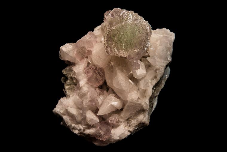 FLUORITE on CALCITE